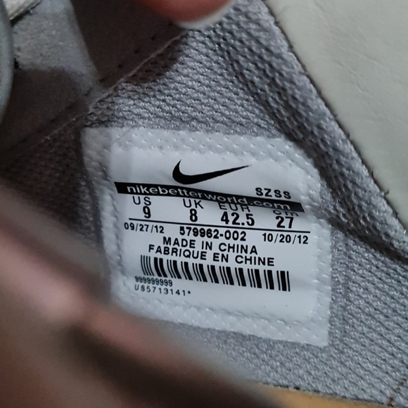 Nike AF1 Downtown silver size 9 - Picture 7 of 7